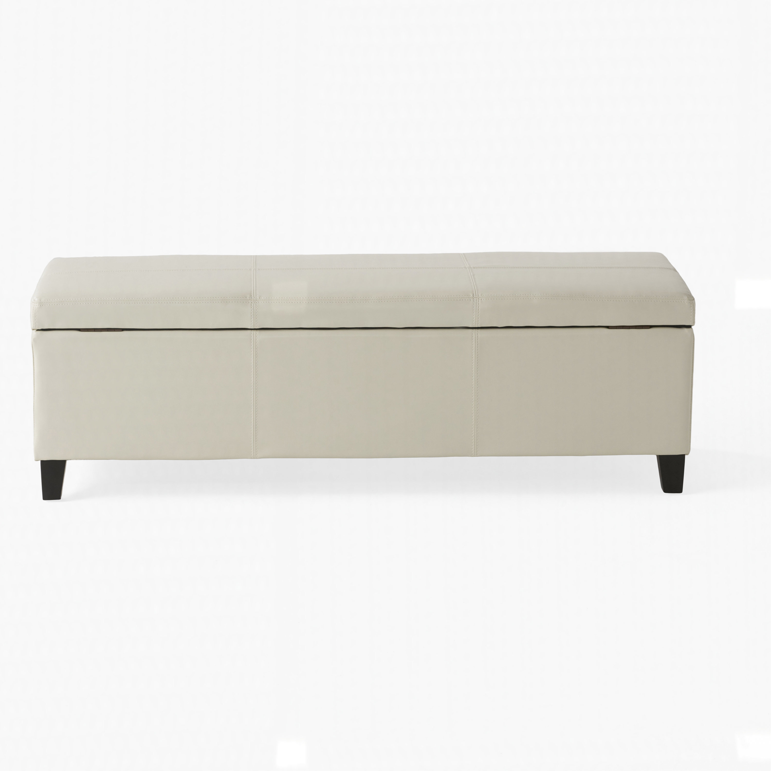 Image showcasing Latitude Run® Denali Modern Upholstered Storage Ottoman Bench ...